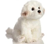 Perro maltés de peluche realista, peluche cachorro de juguete para perros Zsg Ezp 38cm