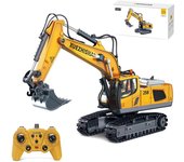Excavadora eléctrica Juguetes Tractor de construcción Control remoto para niño Regalo Plástico duradero Vehículo de ingeniería de aleación
