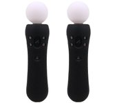 Ivyueen 2 piezas Antideslizante Silicona Cubierta de goma Protectora Skin Case Compatible Playstation Ps Vr Move Motion Controller Negro Azul Rojo-...