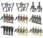 Pccy Paquete de 28 piezas de soldados de batalla, generales y droides con conjunto de armas, bloques de construcción, figuras de acción, juguetes, ...