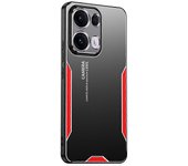 Para Oppo Reno13 Pro 5G Funda de teléfono Aleación de aluminio + TPU + Cubierta trasera de PC - Rojo Multicolor Red