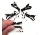 5Pcs/Set Clips de micrófono inalámbrico Abrazadera de bolsa de solapa Clip de micrófono de metal