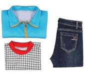 Disfraces de cosplay de la temporada 4 de Stranger Things Max Mayfield Mike Eleven Lucas Hell Fire Club Uniforme Suéter azul Jeans camisa a cuadros...