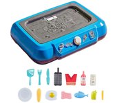 Joyy Caja de cocina gourmet juguete con cambio de color jugar comida cocina cocina juego juego Azul