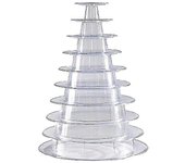 Soporte de torre de macarons de plástico redondo de 6 niveles - Soporte de exhibición para postre - Soporte para macarons 10 Tier