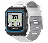 Para Garmin Forerunner 920xt Correa de reloj con hebilla de acero bicolor GFZE Blanco-Claro Gris