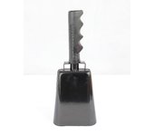 Cencerro con Mango - Cencerro de Vaca Noismaker, Campana de Llamada Fuerte para Cheers, Juegos Deportivos, Bodas, Granja, Negro