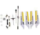 Syma Juego completo de piezas de repuesto para helicóptero Syma S107 RC, palas principales, eje principal, decoraciones de cola, puntales de cola, ...