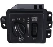 Nuevo interruptor indicador de faro Interruptor de luz antiniebla para Ram Truck Van 1500 2500 3500 2003-2005 5 Negro