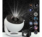 Proyector de estrellas de planetario, proyector de galaxias, luz nocturna realista del cielo estrellado con 12 discos de película, constelación del...