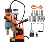 Vevor Taladro magnético 1450W 12500N Taladro magnético portátil 850 RPM, equipado con brocas de 11 piezas, 12500N de fuerza robusta