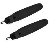 Funda de bate de béisbol de 2 piezas, cubierta de bate protectora de mango de bate de béisbol, funda de bate de softbol duradera Prote Negro