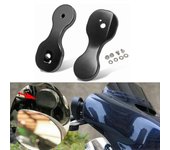 Adaptador de soportes de espejo negro para motocicleta para Harley Touring Batwing Bagger Electra Street Cvo Tri Glide Ultra Classic 2014-2022-XinHan