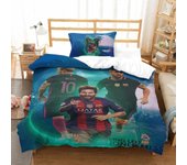 Juego de funda nórdica Messi Universe Galaxy Juego de ropa de cama para niños Niños Niñas Superestrellas de fútbol Funda de edredón impresa Funda d...