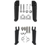 Reposapiés delanteros traseros de motocicleta Reposapiés para Yamaha Yzf R1 2002-2014 R6 2003-2012 2011 2010 2009 2008 2007 2006 05 Negro/plateado ...