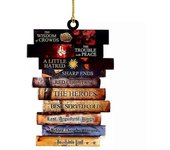 Colgante de estantería en forma de árbol de Navidad,Adorno apilado de libros,Diversión de los amantes de los libros color11