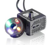 Mini bomba de agua con led, 180l/h, 3w, pecera pequeña, jardín, pozo, estanque jardín, bomba de fuente de agua