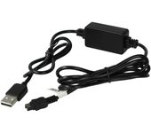 Cable de carga USB vhbw compatible con Sony DCR-HC23E, HC24, HC24E, HC26, HC21E, HC22, HC22E, HC23, HC27, cámara HC26E, cámara de video, videocámar...