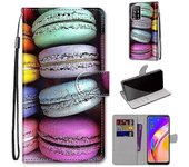 Nueva funda compatible con Oppo A94 5g / A95 5g Creative Pattern Tui Magnetic Card Holder Wallet - Macaron