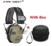 Redkid Calidad Walker's Razor Slim Electronic Muff Deportes al aire libre Anti-ruido Impacto Auriculares de amplificación de sonido verde con Box CN