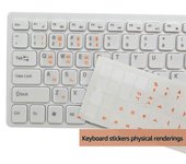 Pegatinas de teclado coreanas Mate Pvc Teclado Pegatina Letras transparentes para PC Naranja