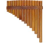 1 Set Bamboo 15-pipe Pan Flute Professional Pan Pipe para principiantes Color de madera 26.5X23X2.8CM