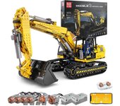 Juego de construcción de excavadora RC para niños, 1830 piezas de bloques de construcción APP Modelo de vehículos de construcción de camiones de co...