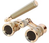 3x 25 Gafas Opera con mango retráctil Prismáticos de teatro - JA oro