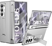 Unbrand Para Samsung Galaxy Z Fold 6 Funda con S Pen y soporte para bolígrafo, protector de pantalla incorporado, soporte de soporte, estuche todo ...