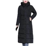 Chaqueta de invierno para mujeres chaqueta casual larga con cremallera exterior chaqueta de globo adecuada para el desgaste de reunión de amigos Ne...