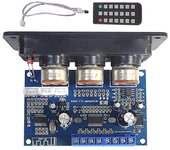 Placa amplificadora de potencia digital de 2.1 canales con control remoto 2x25w + 50w Bt5.0 Subwoofer clase D Placa amplificadora DC12-20V