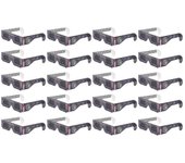 20pcs Gafas de eclipse solar filtro de luz dañina protección ocular gafas de marco de papel para solar eclip-fcy