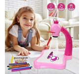 proyector de proyección dibujo juguete dibujo para niños juego de tablero de dibujo inteligencia de aprendizaje Rosa