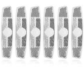 Juego de reflectores de bicicleta-6Pcs Reflector de rueda de bicicleta de seguridad de radios blancos-