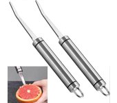 Almi Cuchillos de toronja 2 paquete, cuchillo de utensilio de pomelo de acero inoxidable, filo dentado y grueso