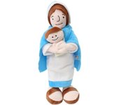 Muñecas de peluche suaves de Jesús y Madre María - Madre María sosteniendo al Niño Jesús Muñecos de trapo y almohadas para regalo para niños