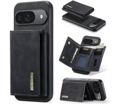 Serie M1 para Google Pixel 9 Pro / Pixel 9 Case Kickstand PU Phone Cover con billetera desmontable Multicolor Style A