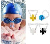 Pinzas nasales para niños para nadar, 4 piezas de pinzas nasales de silicona para nadar para niños adultos Striped