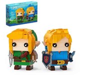 Toys BuildMoc Breath Of The Wild Brickheadz Link Building Block Set Para Zeldaed Colección de Personajes Juguetes Para Niños Regalos De Cumpleaños3...