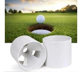 Yuzee Vaso de putting de golf para practicar putting green | Juego de 2 tazas de golf - Conforme a las regulaciones de la USGA, ABS blanco marfil, ...