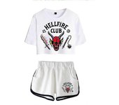 Stranger Things Season4 Hellfire Club Crop Shorts Color 3 L