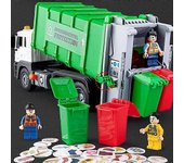 Camión de basura de la ciudad Modelo de coche Plásticos fundidos a presión Clasificación de basura Saneamiento Vehículo Modelo de automóvil Luz de ...
