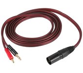 Cable de altavoz XLR a banana, cable de audio XLR de 3 pines macho a dos enchufes banana, enchufe de 4 mm chapado en oro t Como se muestra