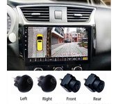 Cámara de coche 360 Cámara panorámica Vista envolvente 1080P AHD Derecha + Izquierda + Frontal + Sistema de cámara de visión trasera para Android A...