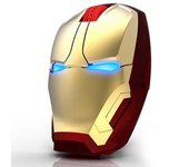 Ergonómico inalámbrico Iron Man Mouse Creative Portable Computer Gaming Ratones Regalos Oro
