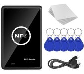 Copiadora RFID NFC Duplicadora 13.56KHz Llavero NFC Lector de tarjetas inteligentes Escritor 13.56MHz Programa encriptado Como se muestra