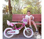 Asiento de bicicleta de muñeca único con pegatinas Calcomanía de bricolaje Niñas Niños Decoraciones de bicicletas Púrpura