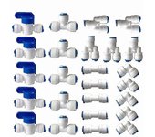 Wwxx Accesorio de ósmosis inversa con filtro de agua, accesorio recto Pushfit de 1/4 "(6 mm) para manguera de filtro de agua, accesorios de refrige...