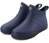 Botas de agua para hombre, botas de lluvia cortas impermeables, zapatos de trabajo antideslizantes, zapatos de jardín, botas casuales de tamaño gra...