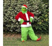 El Disfraz De Grinch Cosplay De Navidad Disfraz De Papá Noel Adulto Conjunto De Trajes + Máscara C L